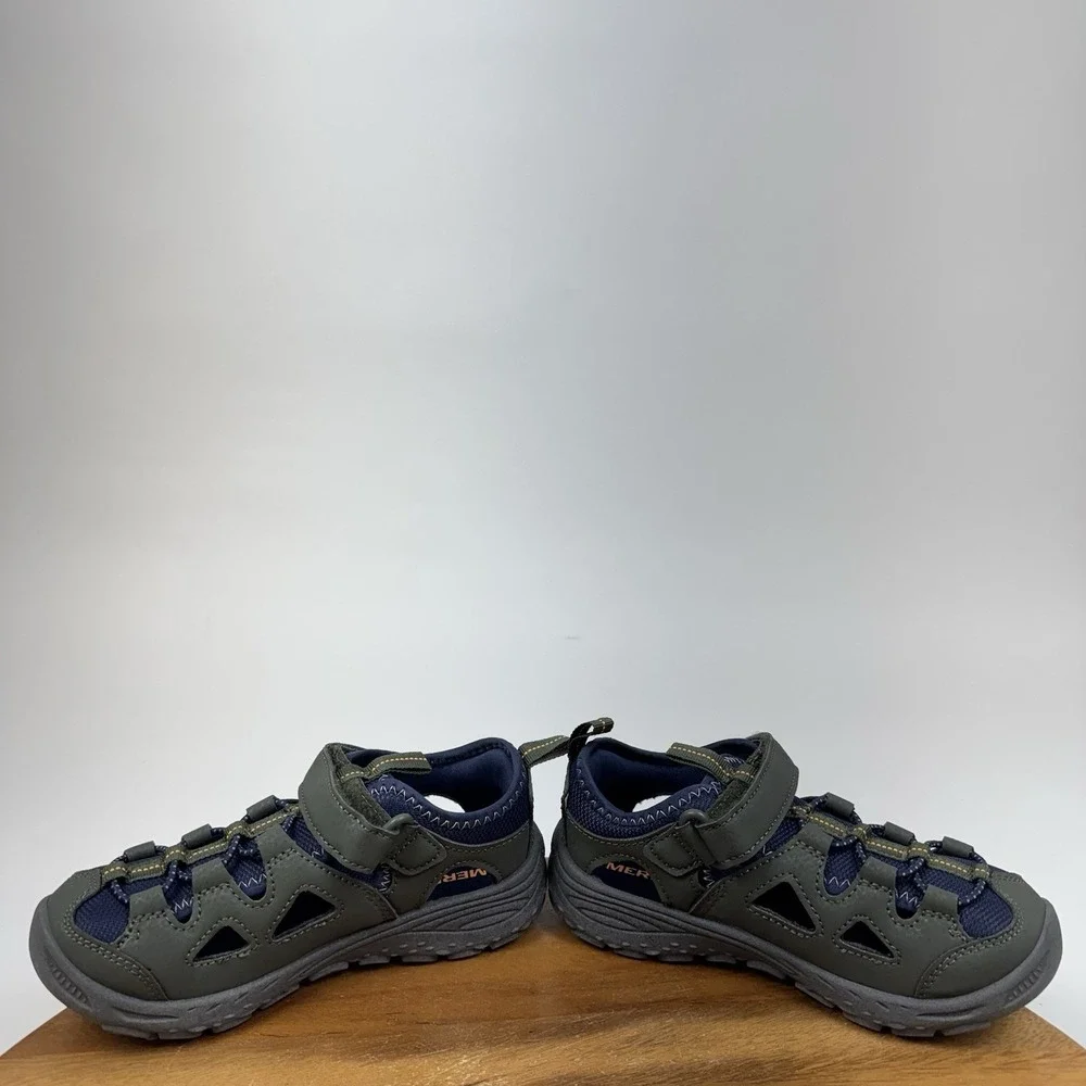New NWOB Big Kids Merrell Explorer Compass Green Sport Trail Sandals Size 1 Y